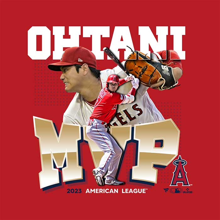 即日出荷 数量限定 大谷翔平 ア・リーグ 2023 MVP記念Tシャツ ファナ