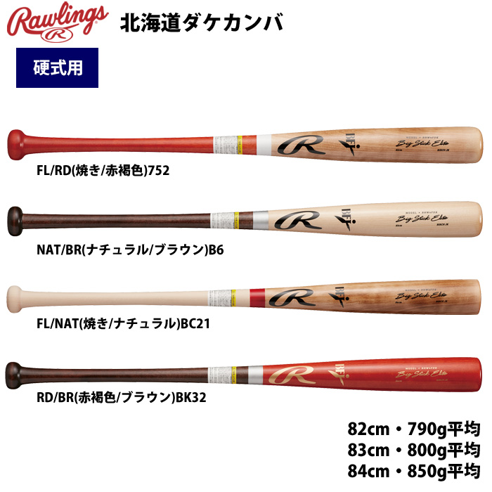 ローリングス 硬式 木製 バット 軽量 北海道ダケカンバ BIG STICK ELITE BHW4FDK raw24fw | 野球用品専門店  ベースマン全国に野球用品をお届けするインターネット通販！