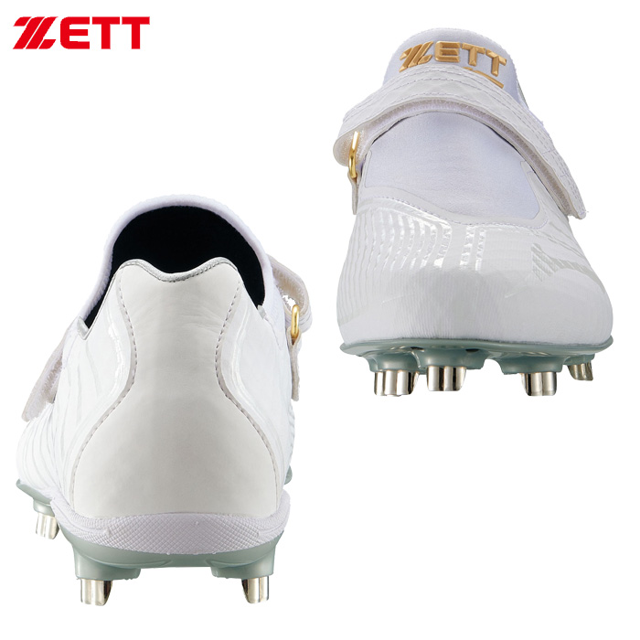 ZETT 野球用 白スパイク ホワイト 高校野球公式戦対応 金具 ネオ 